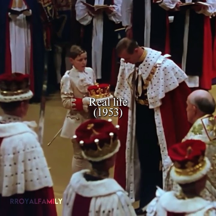 Prince Philip bows before his wife at her coronation in 1953 #royalfamily #queenelizabeth #thecrown