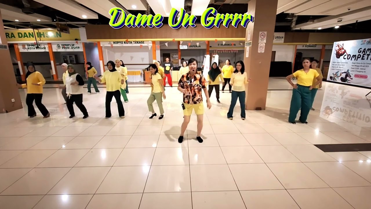Dame  Un Grrr  Line Dance Happy - 