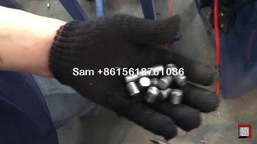 Double head chamfering machine with automatic feeding vibrator bowl