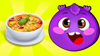 Vegetable Soup with Op, Bob \& Didi: An Epic Culinary Journey | Toddler Learning Videos