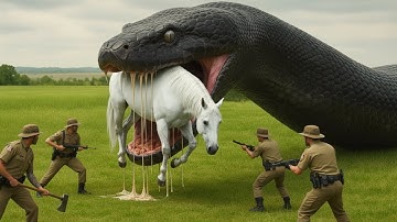 Brave Animal Rescue Team Successfully Rescued The Poor Cow From The Giant Python