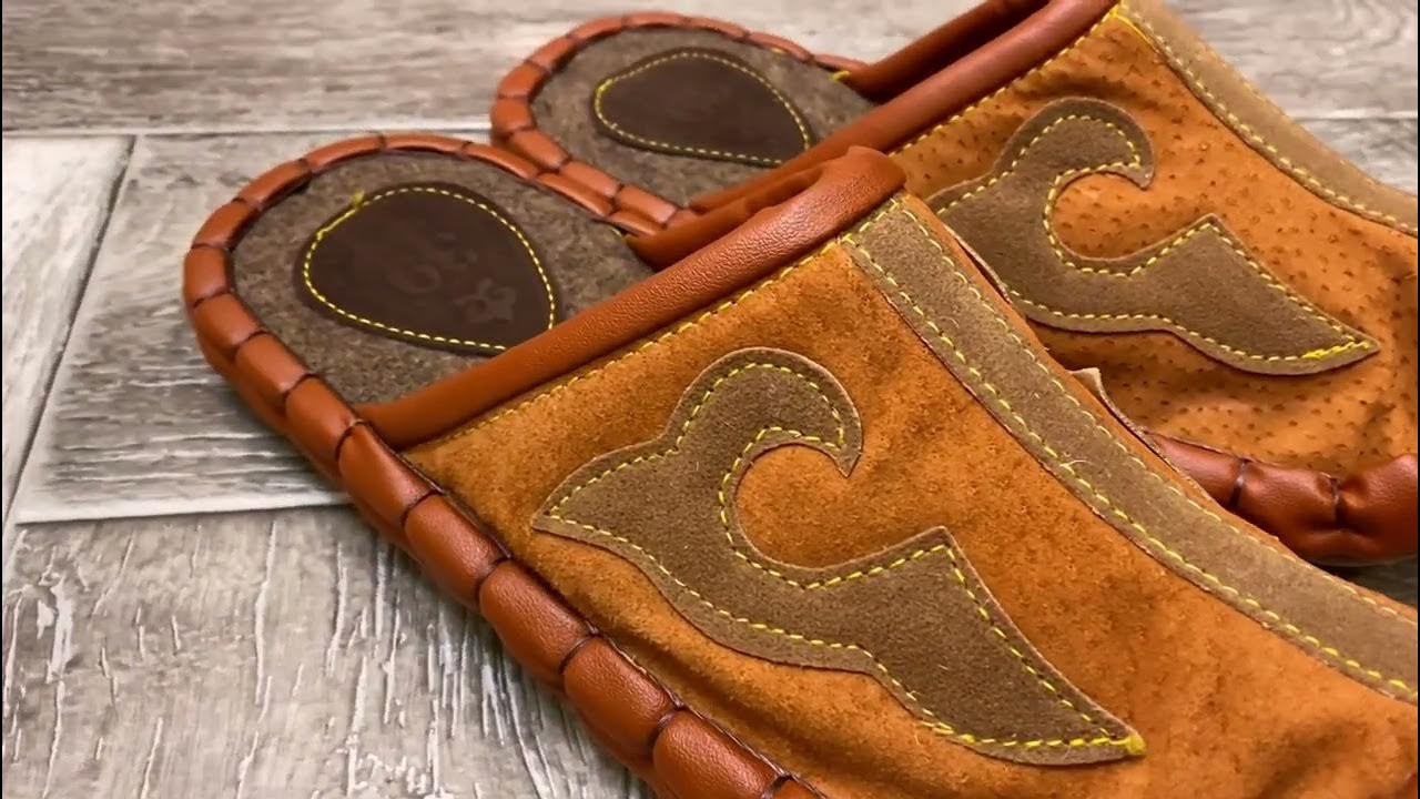 Монгольские тапочки из войлока «Рыжие султанки» - YouTube