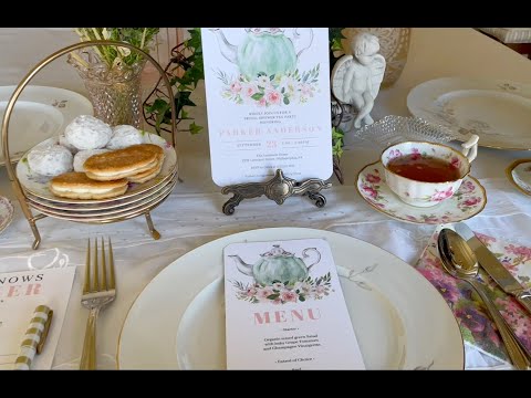 How To Plan A Bridal Shower Tea Party / Invitations, Menus, Games, Signs, Favors U0026 Decorations