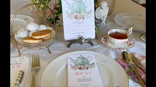 How to Plan a Bridal Shower Tea Party \/ Invitations, Menus, Games, Signs, Favors \& Decorations