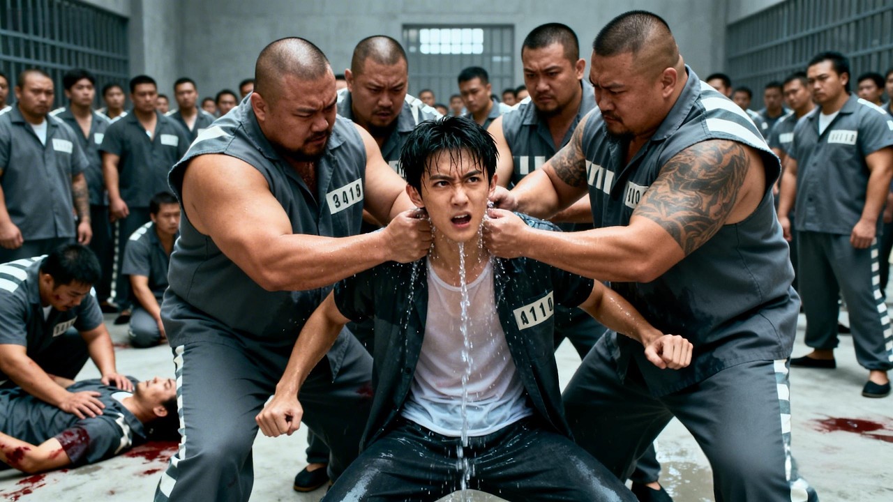 千万别惹“装弱”的狠人！狱霸尿脸羞辱，下一秒被打到跪地求饶！