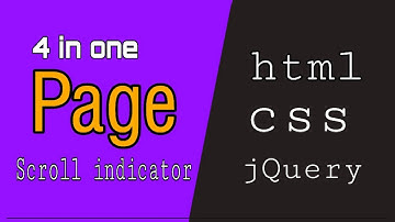 4 in 1 page scroll progress indicator using html css jquery in hindi