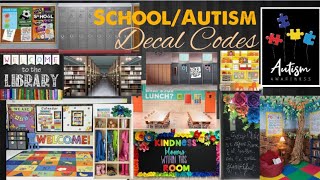Bloxburg/ Work at a Pizza Place School Decal Codes