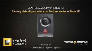 Vingtor-Stentofon Turbine Factory Reset Static IP