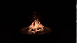 Fire created with Fluid emitter in Maya