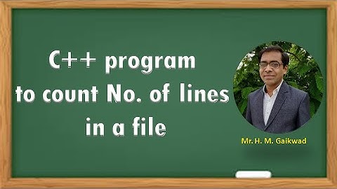 C++ Program to count No.  of lines in a file