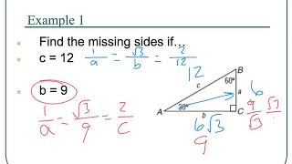9.7 Special Right Triangles 45-45-90, 30-60-90 - Honors Geometry