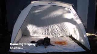Krinkles and HomeRight Spray Shelter