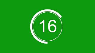 25 second timer countdown video green and lime green landscape video