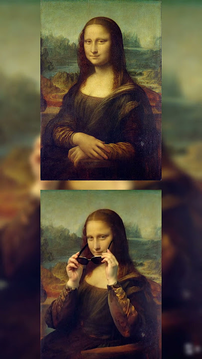 When Monna Lisa wears sunglasses | AI Remake #funny #animation #memes #shorts #monalisa