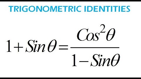 How to Verify Trigonometric Identities 1+sinx=Cos^2x/(1-Sinx) - Trigonometry