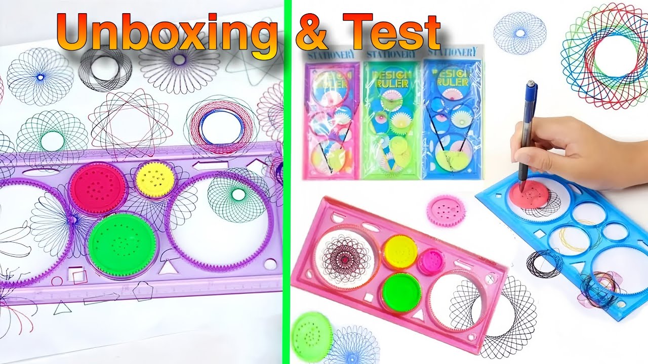 Unboxing & First Test: Spirograph Geometric Ruler – Student Drawing Tool Review!