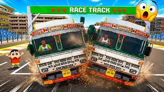 Franklin vs jack truck race track driving challenge 😱 indian thaft auto screenshot 3