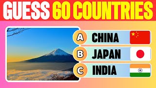 Guess The Countries In 3 Seconds | 60 Counties Quiz