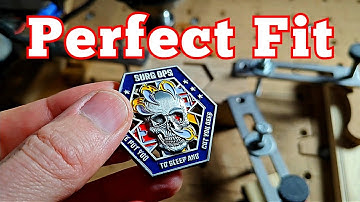 Cutting a pocket for a challenge coin #cnc #military #woodworking