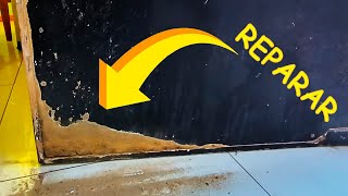 COMO REPARAR UNA PUERTA MALTRATADA EXTERIOR  TU MISMO #DIY LUIS LOVON