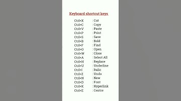 Computer shortcut keys