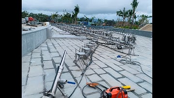 Khám phá quá trình thi công lắp đặt đài phun nhạc nước âm nhạc tại Mikazuki Đà Nẵng