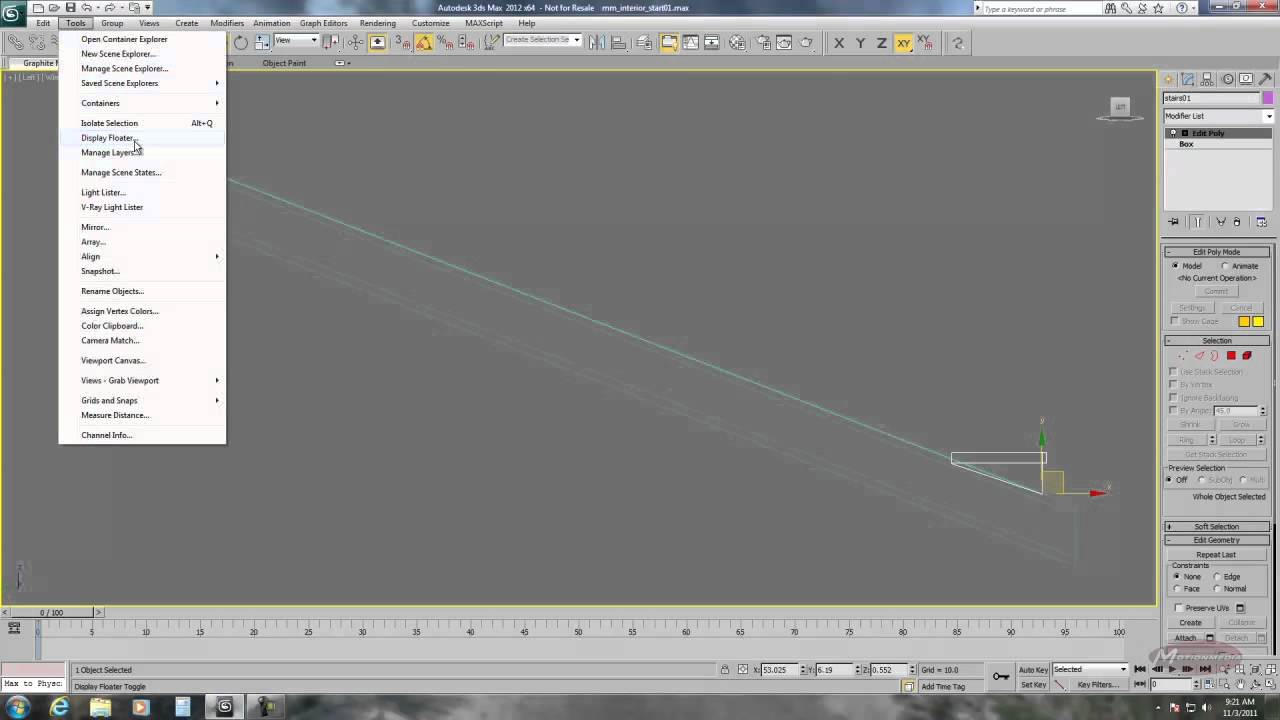 3Dean: Creating Stairs Using the Spacing Align Tool in 3ds Max 2012 ...