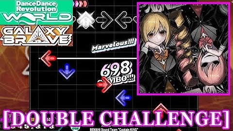 【DDR WORLD】 迷宮のロンド[Meikyuu no rondo] / BEMANI Sound Team "Captain KING" [DOUBLE CHALLENGE] 譜面確認+Clap