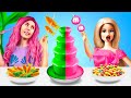 Sirena VS Barbie: ¡24 Horas Comiendo Alimentos de Un Solo Color! por Desafío Aceptado