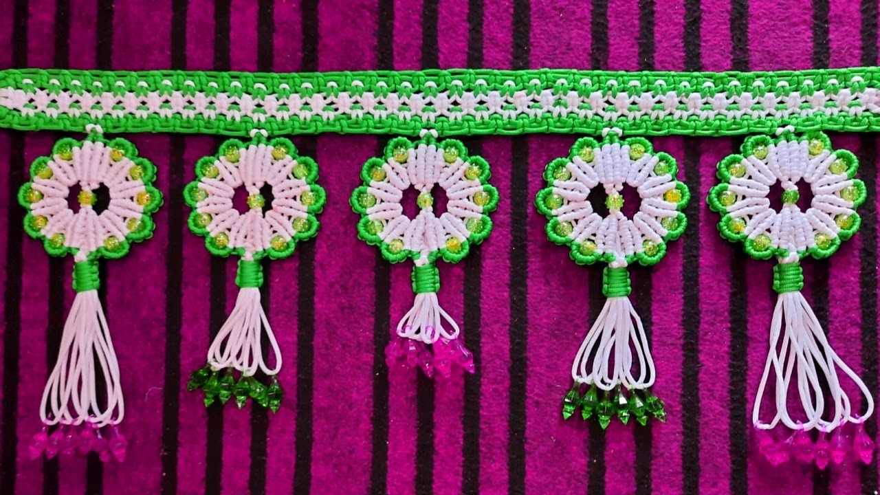 Toran making macrame, beautiful toran making at home, attractive and easy design for door decoration
