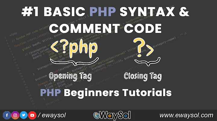 Basic Syntax In PHP | PHP Tutorial For Beginners | PHP Tutorial | eWaySol