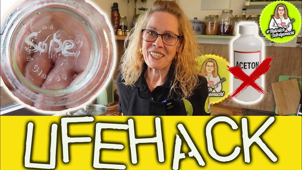 Gläser beschriften und ohne Chemie wieder entfernen 