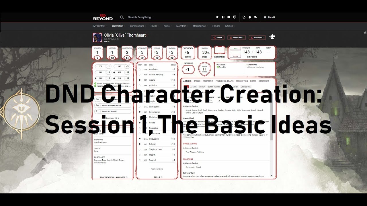 D&D Character Concept, The Great Old One; Theorycrafting