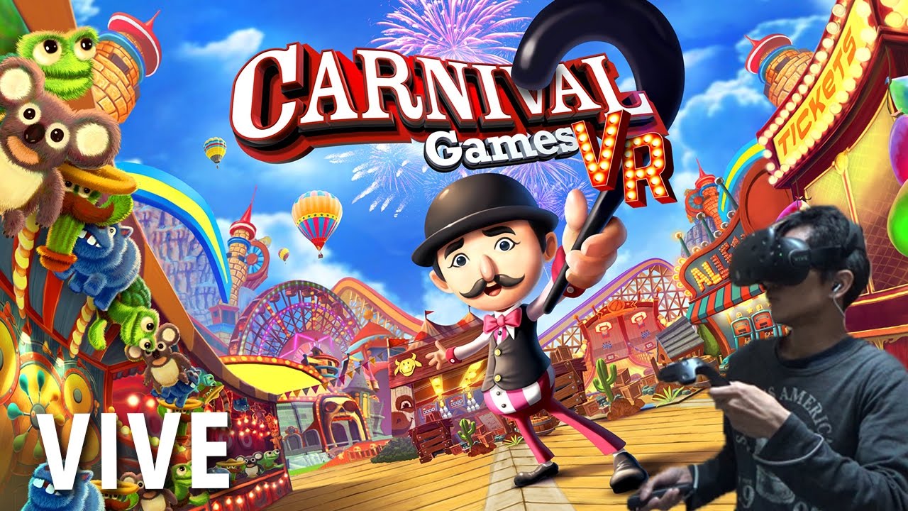 VRで12種類のゲームが遊べる】カーニバルゲームズVR【HTC VIVE】 - YouTube