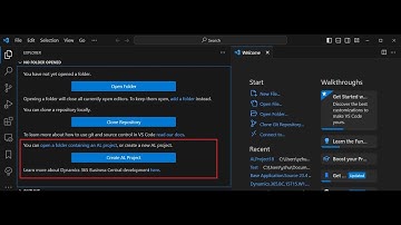 Business Central short video: New “Create AL Project” button in VS Code