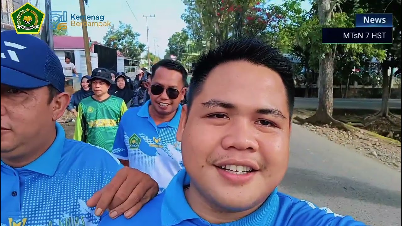 MTsN 7 Hulu Sungai Tengah Ikut Meriahkan Jalan Sehat Kerukunan HAB ke-80 Kemenag RI