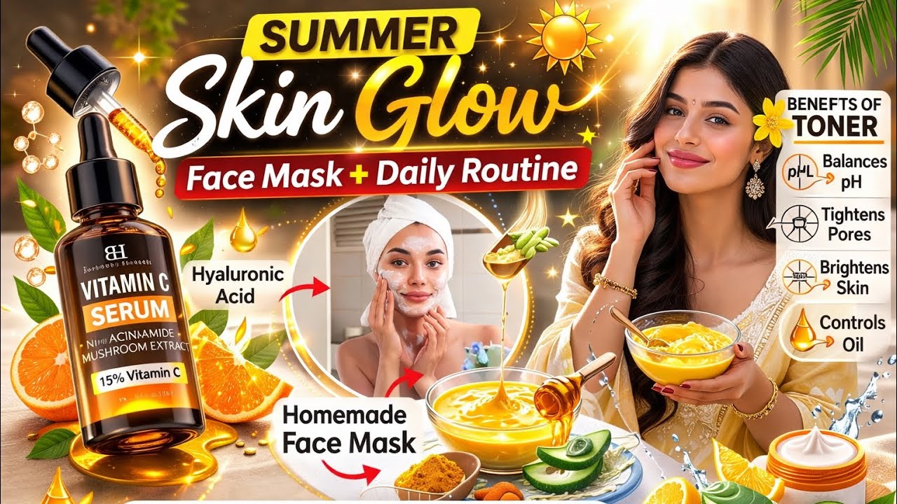 Summer Glow Up 2026 🌞 | Best Skincare, Face Masks & Glowing Drinks #skincare 