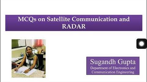 MCQs on Satellite Communication & RADAR