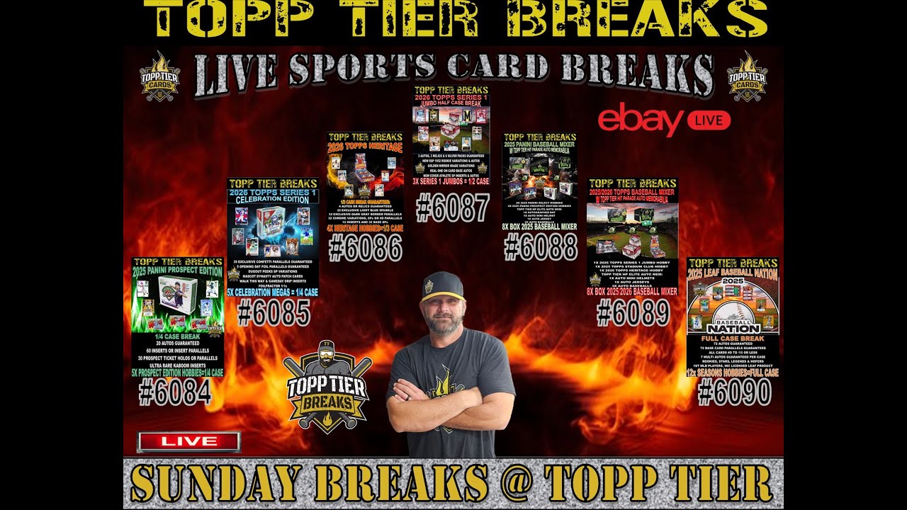 SUNDAY NIGHT BREAKS - 2026 TOPPS SERIES 1, HIT PARADE AUTO MEMORABILIA & MORE!