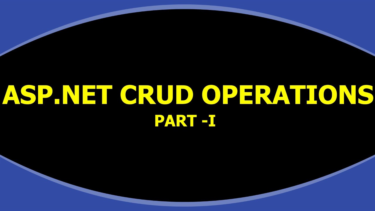 ASP.NET CRUD Operations using LINQ Part 1 - YouTube