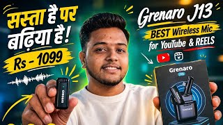 Grenaro J13 Wireless Mic For YouTube|Best MIC For YouTube Video|Best Wireless MIC 2026|Grenaro MIC