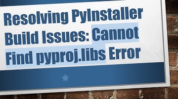 Resolving PyInstaller Build Issues: Cannot Find pyproj.libs Error