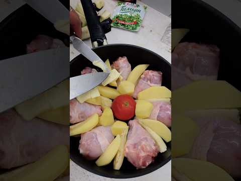 Вкусно и просто приготовить курицу без посуды с одной сковородной! #ппрецепты #куринаяголень#рецепт