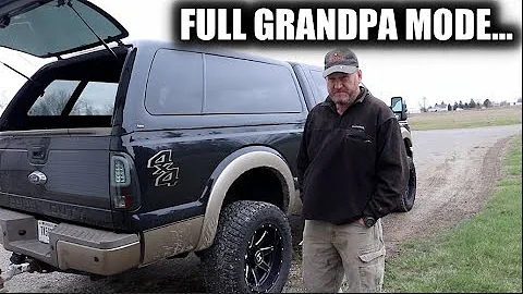 King Ranch gets NEW AXLE DUMP exhaust setup and BED CAP!!!