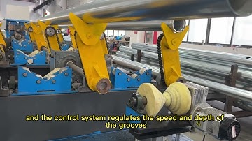 The pipe grooving machine  is used to create grooves on the ends of the pipes.