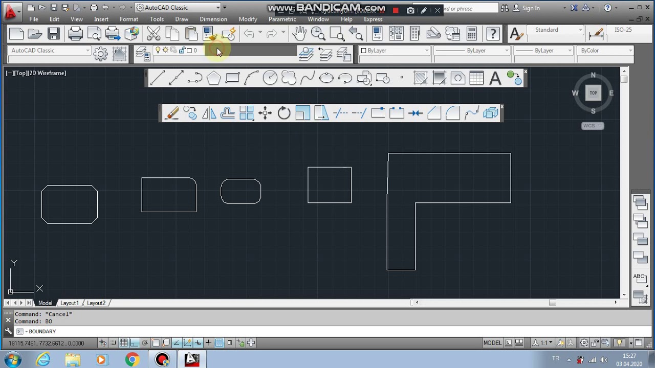 Autocad Modify Araç Çubuğu (Explode ve Region) Part 4 - YouTube