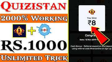 😱OMG!! Quizistan ₹60+₹60 Unlimited Bypass Trick !! Earn ₹1000 Per Day By Quizistan Trick