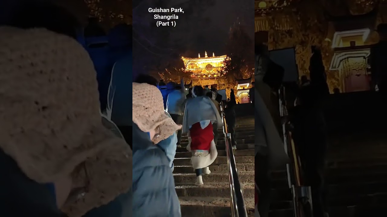 An evening in Guishan Park, Shangrila, Yunnan, China