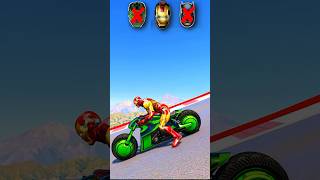 🔥😍Which Super Heroes Lucky' in Bike Jumping Test #gta #ironman #batman #batman #spiderman screenshot 4
