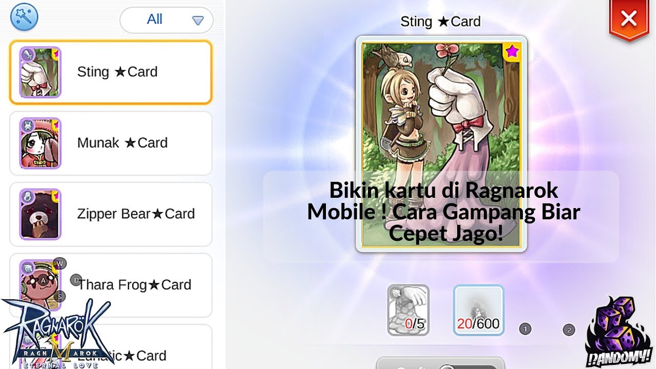 Ragnarok Mobile Eternal Love Cara Bikin Kartu, Tips Bikin Kartu dan Kartu Apa aja Yang penting ! - YouTube
